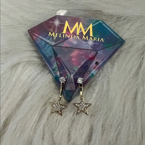 Melinda Maria Gold and Silver Star Earrings - Picture 1 of 1
